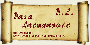 Maša Lacmanović vizit kartica